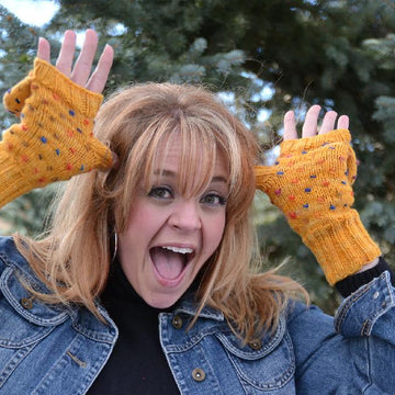 Paintbox Mittens: Thrummed Convertible Mittens