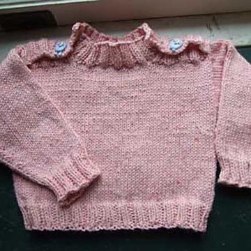 Easy Baby Pullover - Straight Needle Version