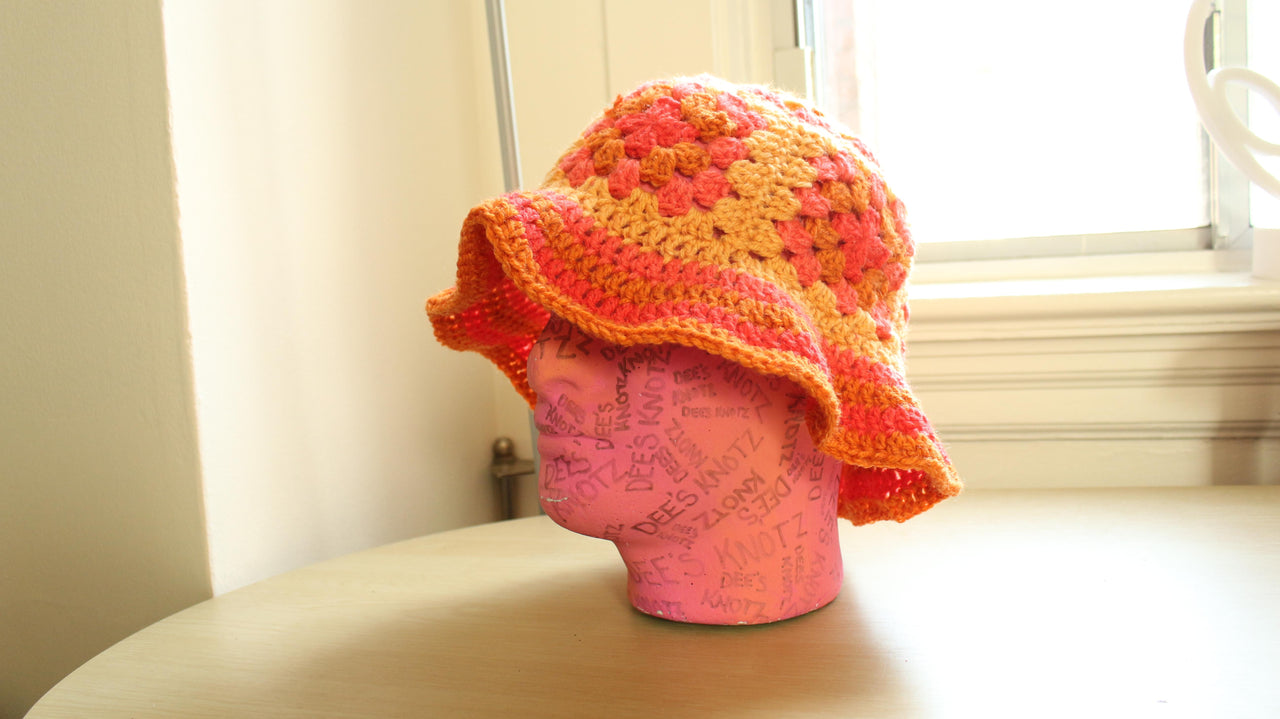 Grannysquare Bucket Hat