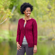 791 Fiona Cardigan - Knitting Pattern for Women in Valley Yarns Valley Yarns Superwash