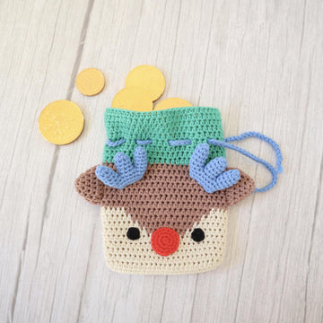Reindeer Drawstring Treat Bag