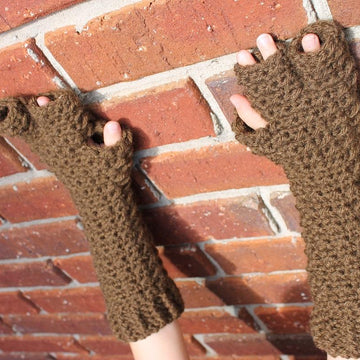 Turtle/Minion/Alien 3 Finger Crochet Gloves