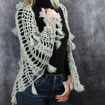 Crochet Pattern Triangle Shawl BioTronik #6 | Autumn Crochet Shawl | Alpaca Wrap PDF