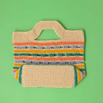 "Summertime Shopper" - Free Bag Crochet Pattern in Paintbox Yarns Cotton DK