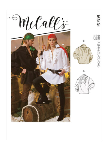 McCall's Unisex Shirts M8131 - Sewing Pattern
