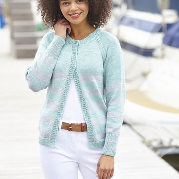 Cardigan and Sweater in King Cole Cottonsmooth DK - 5747pdf - Downloadable PDF