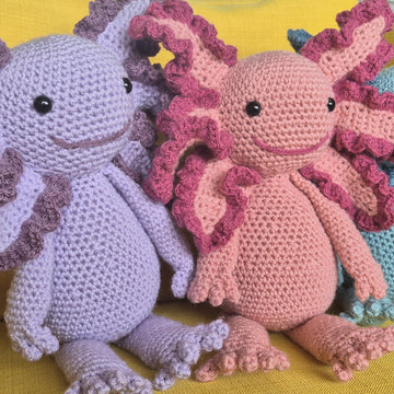 Axolotl Salamander Crochet Amigurumi Plush Doll