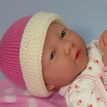Just For Preemies - Premature Baby 4 Ply Bumper Booties and Beanie