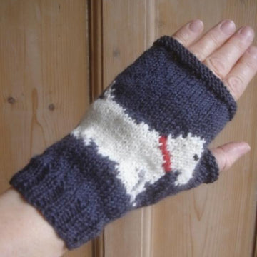 Scottie Dog fingerless gloves
