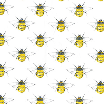 Rose & Hubble Cotton Poplin Printed - Bumblebee Ivory