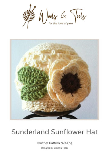 Sunderland Sunflower Baby Hat Crochet Pattern