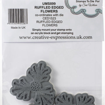 Creative Expressions Pre Cut Stamp - Ruffled Edge Flowers