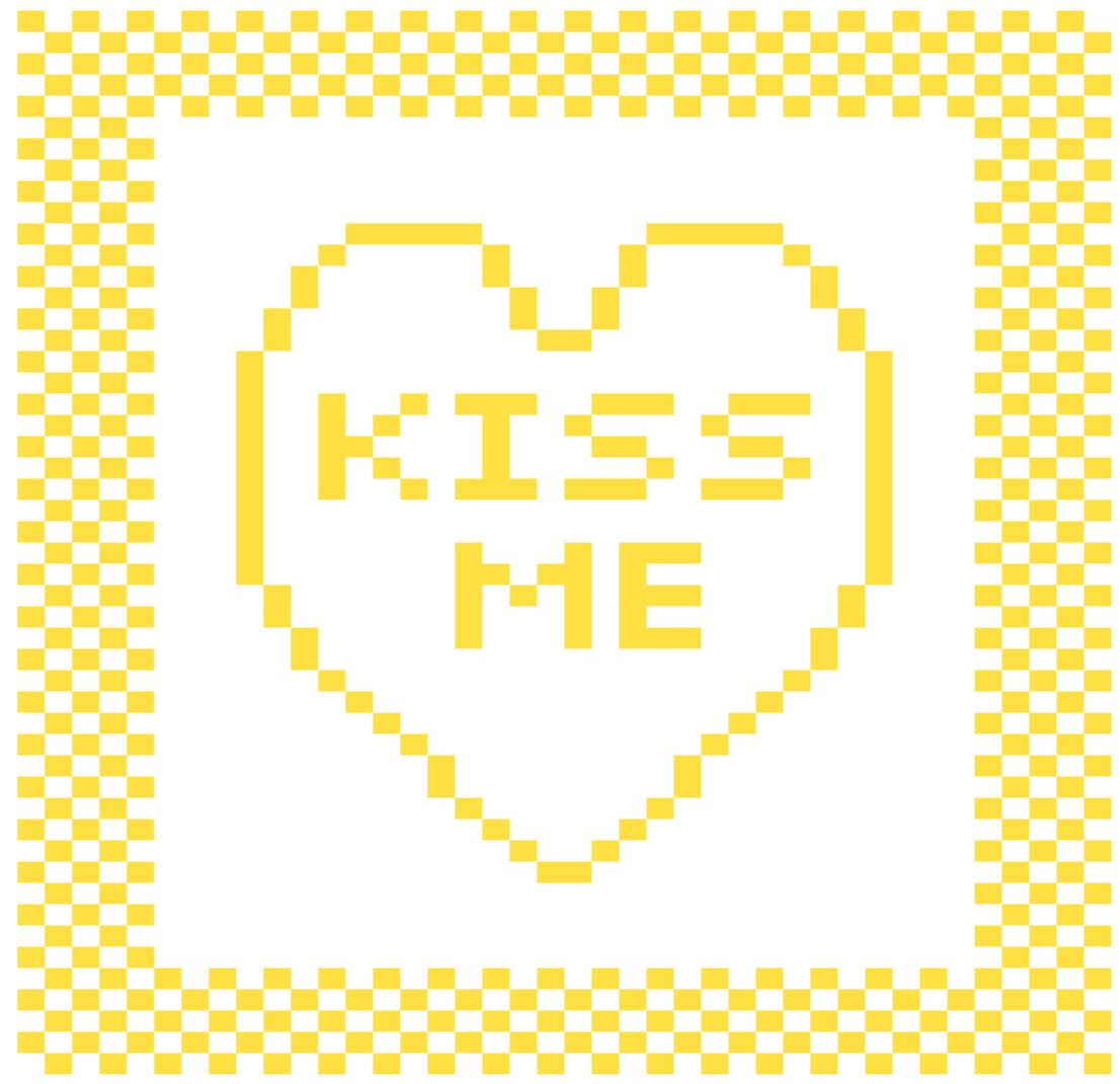 'Kiss Me' Heart Dishcloth