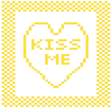 'Kiss Me' Heart Dishcloth