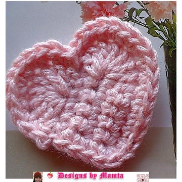 Crochet Heart Pattern Easy Applique Valentine Love