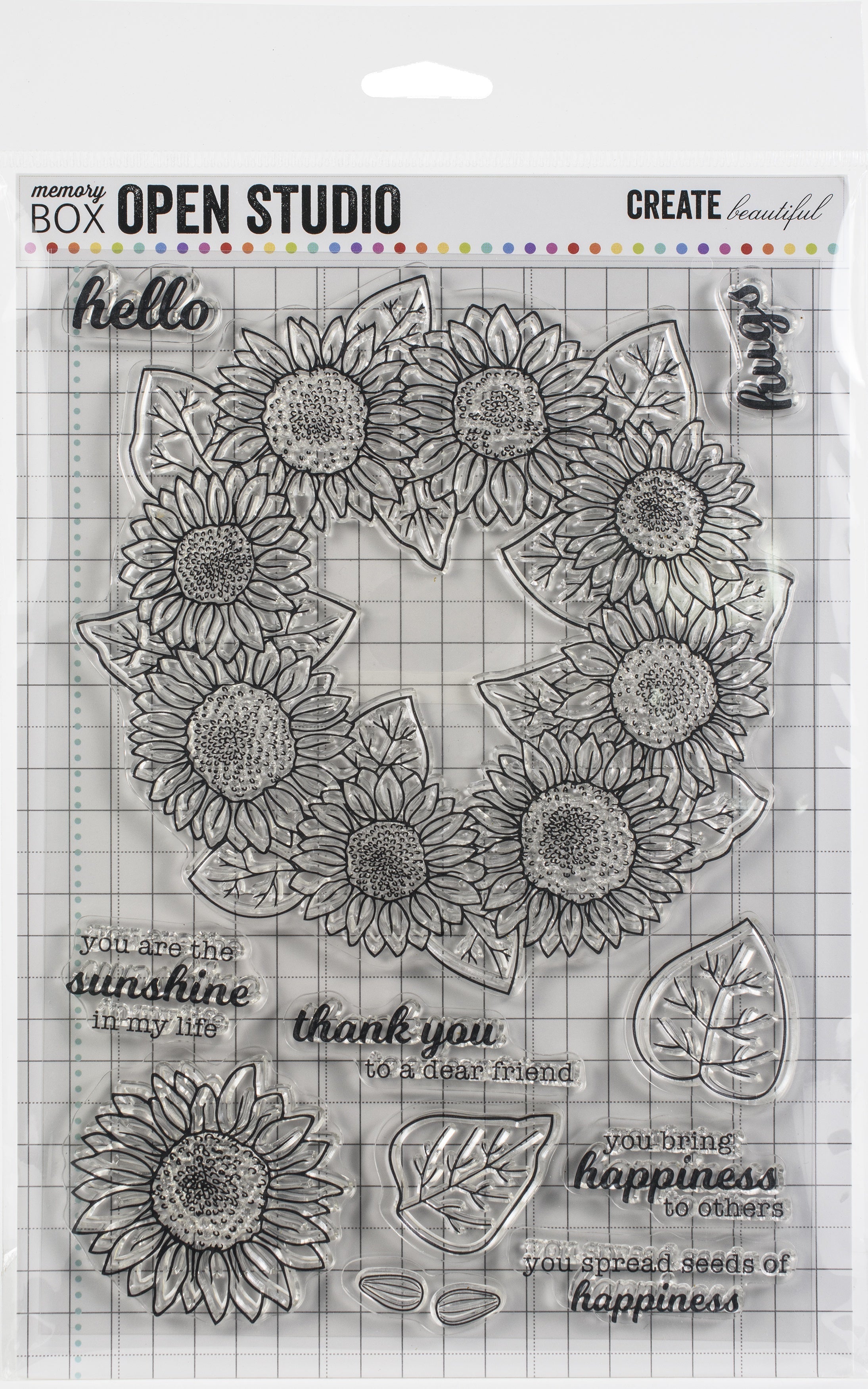 Memory Box Stamp & Die Set - Sunflower Wreath