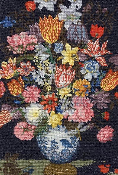 DMC The National Gallery - Bosschaert - A Still Life of Flowers - 25cm x 37cm