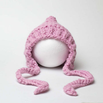 Garter Stitch Pixie Bonnet Hat Baby Children
