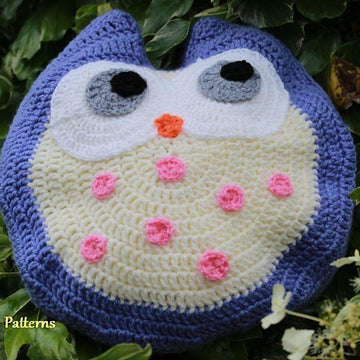 Crochet Pattern owl pillow  #321