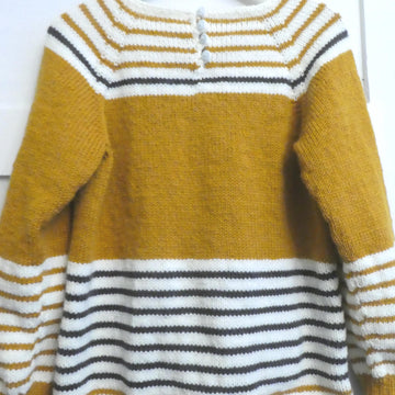Petit Paris Mustard Yellow Striped Jumper Sweater