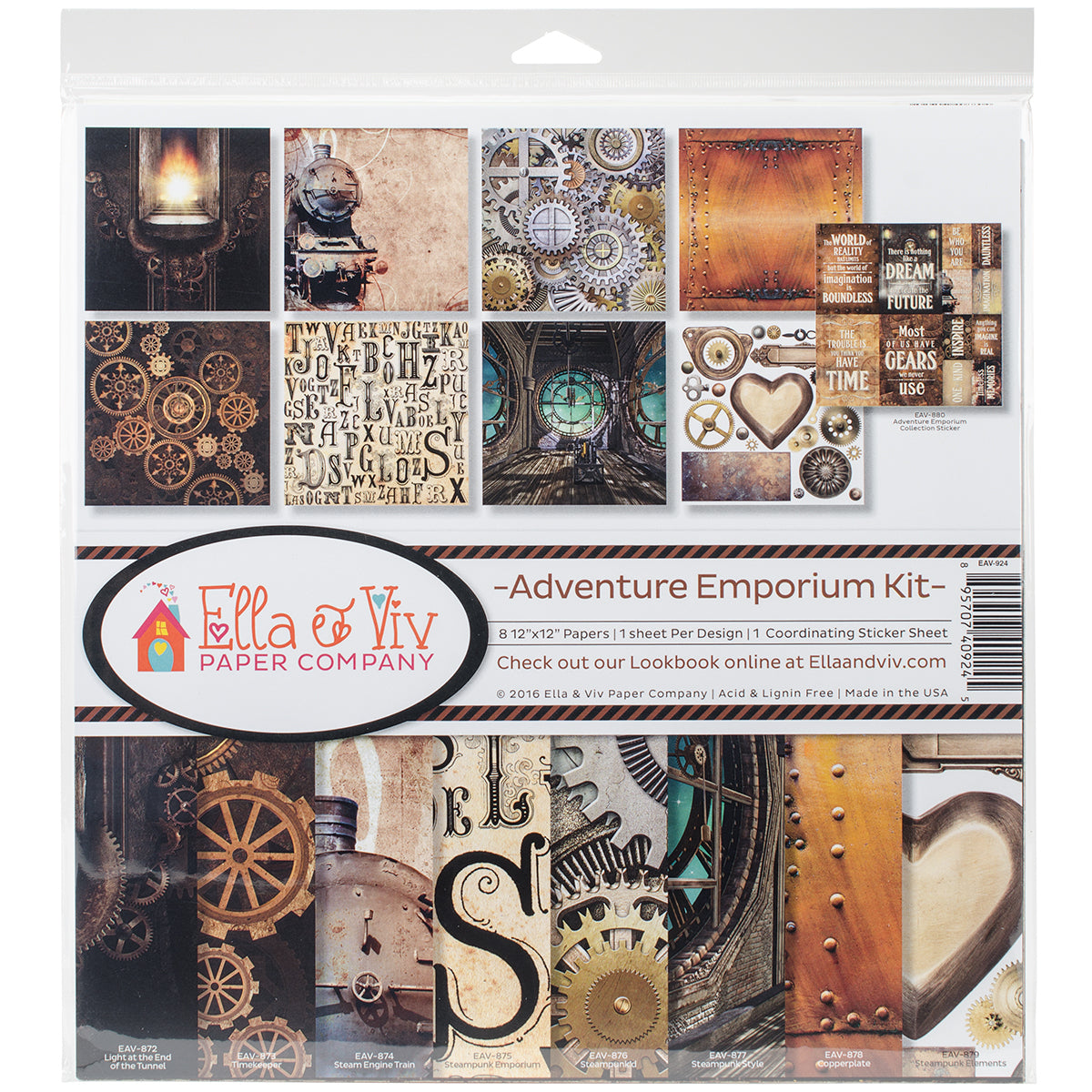 Reminisce Ella & Viv Collection Kit 12"X12" - Adventure Emporium