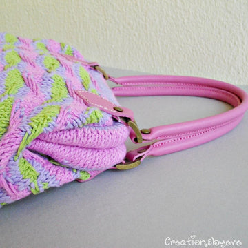 Textured-striped bag