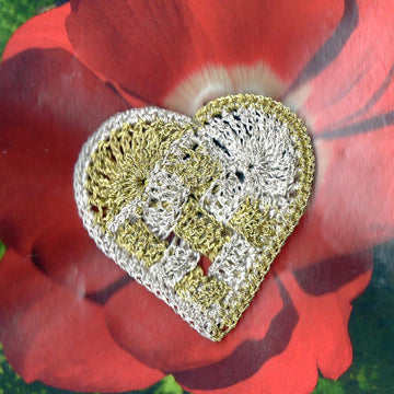 Woven Crochet Heart Bracelet