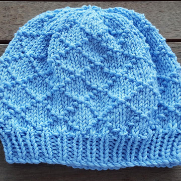 Murphy - Slouchy diamond stitch beanie, sizes 2 years to man