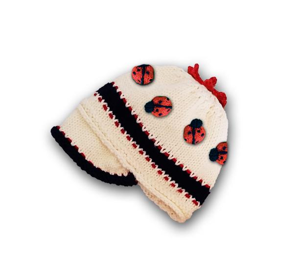 Ladybug Baby Beanie Cap and Booties