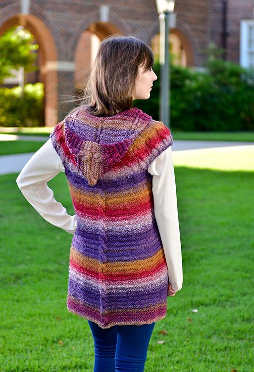 Hooded Cable Vest