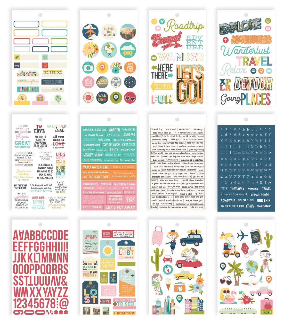 Simple Stories Going Places Stickers 4"X6" 12/Pkg - 619695