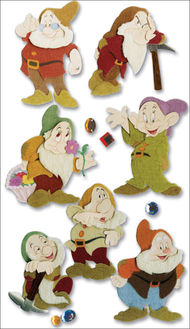 Jolees Disney Dimensional Stickers - 7 Dwarves