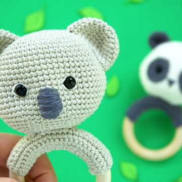 Koala & Panda Baby Rattles