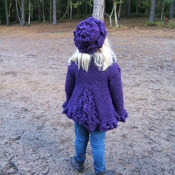 "Woodland Blueberry" Child Adult Sweater with Brimmed Hat