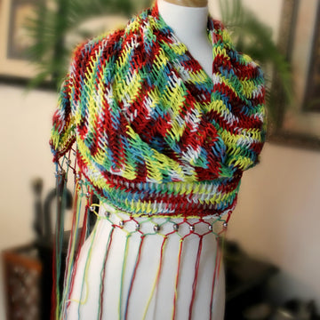 Loom Knitting Pattern Mock Mesh Shawl