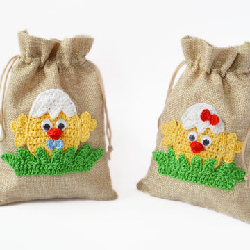 Baby Chicks. Crochet Applique. Little Chicken Embellishment