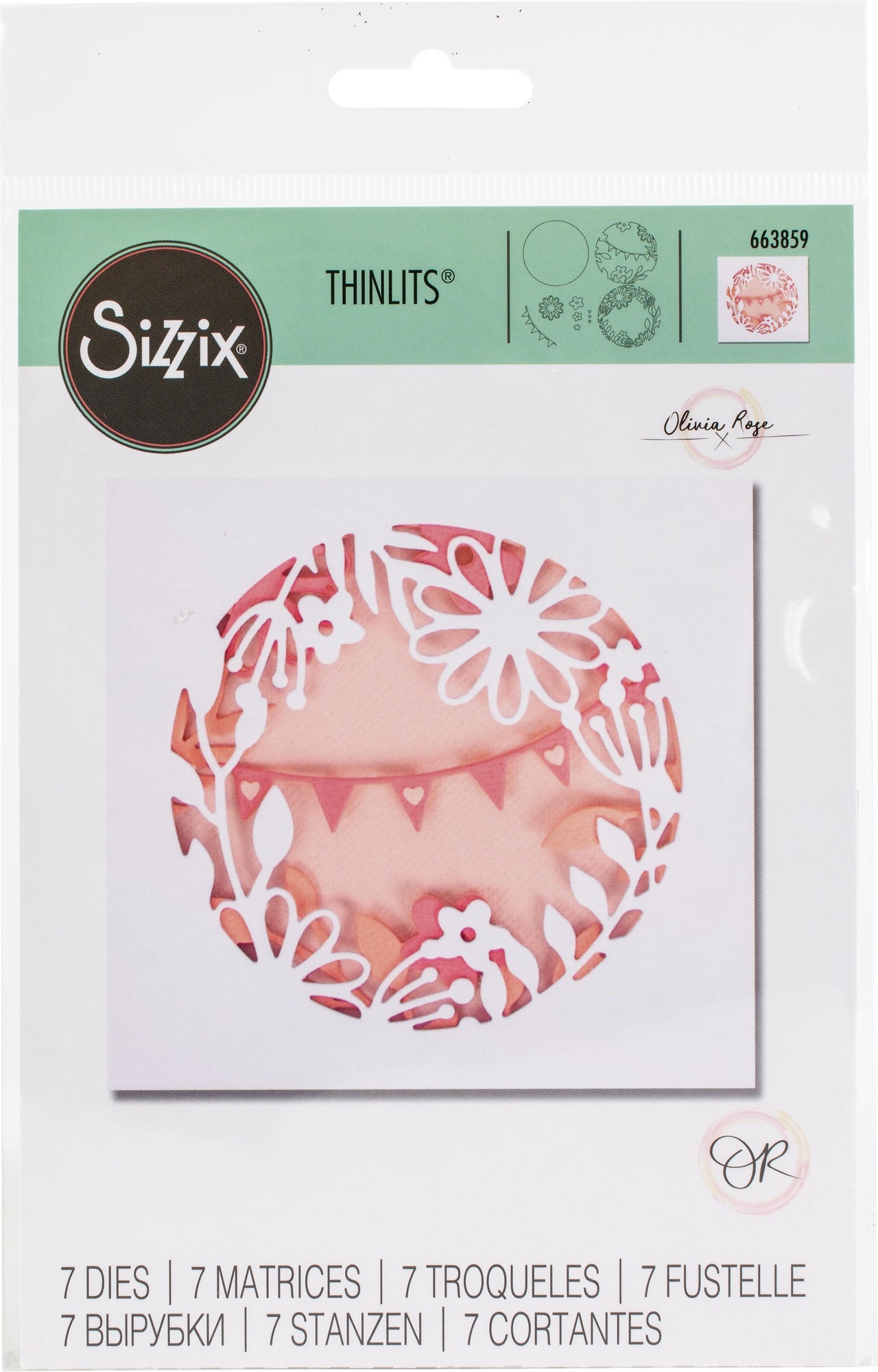 Sizzix Thinlits Dies By Olivia Rose 7/Pkg - Romantic Layers
