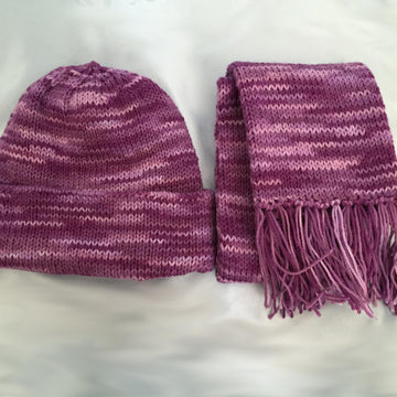 Double Knit Hat, with Matching Scarf - - ePattern