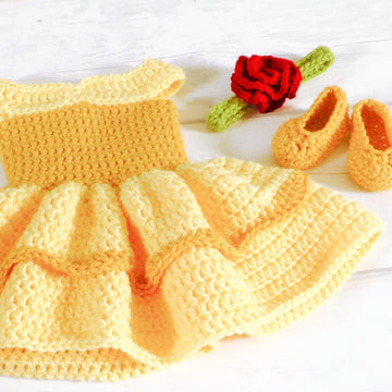 Princess Belle Dress Set