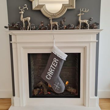 Personalised Bobble Name Christmas Stocking