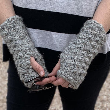 Granite Fingerless Mitts