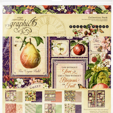 Graphic 45 Collection Pack 12"X12" - Fruit & Flora