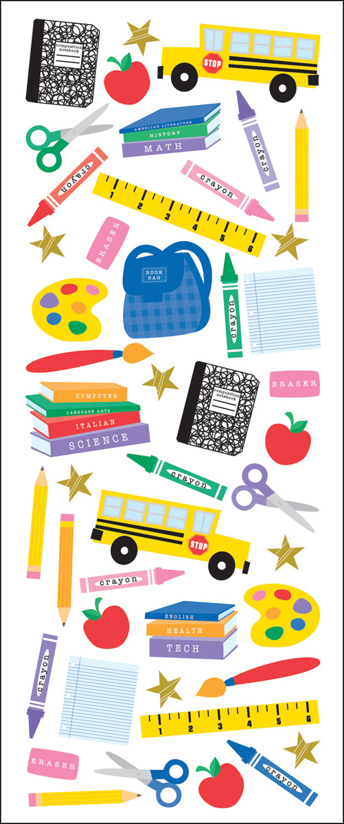 Sticko Dimensional Stickers - Time For School