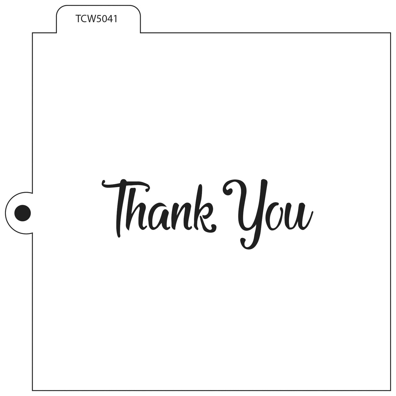 The Crafter's Workshop Crafter's Workshop Cookie & Cake Stencils 5.5"X5.5" - Thank You