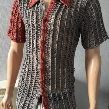Pinstripe Mesh Shirt