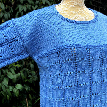 All Squared! Eyelet Sweater