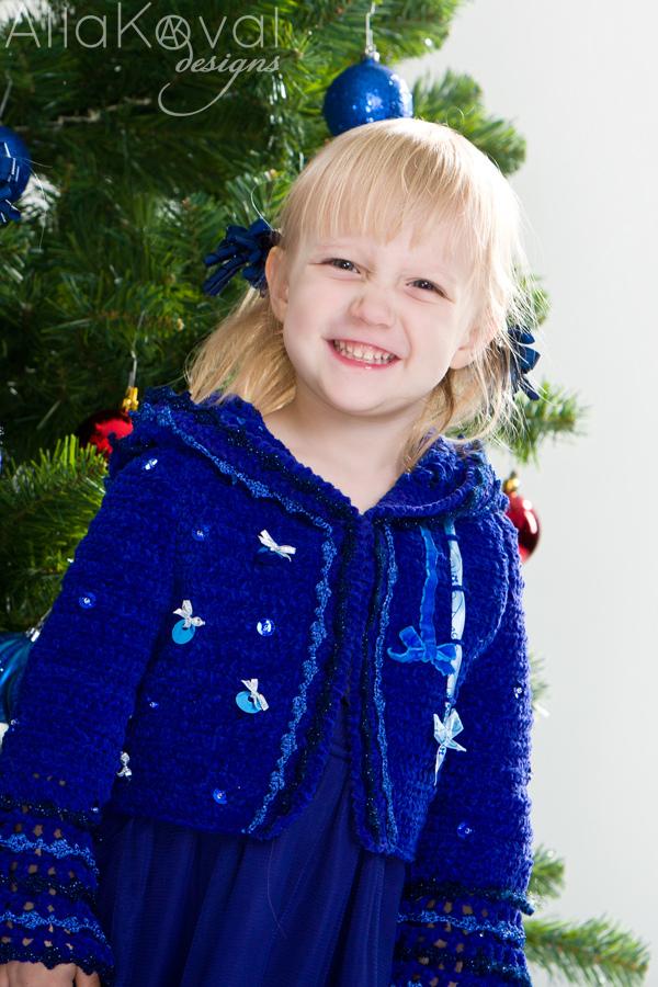 Royal Blue. Sonia Crocheted Jacket