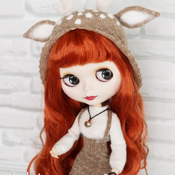 Reindeer outfit for Blythe doll