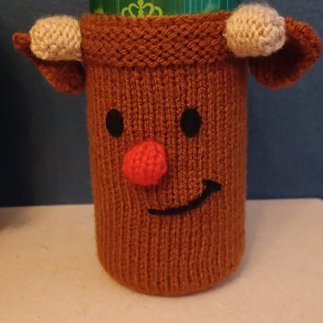 PDF Christmas DK knitting pattern - Can Sleeve Cosy/Cosies