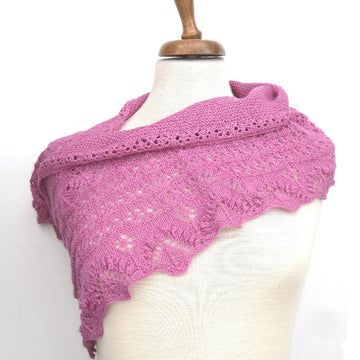 Flower Row Crescent Shawl